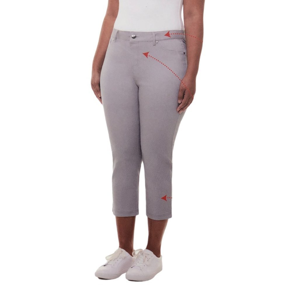 NWT Up! Grey Slim Skinny Pullover Pants size 12